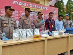 Polres Aceh Utara Ungkap Tiga Kasus Narkoba, Lima Tersangka dan 2,2 Kg Sabu Diamankan