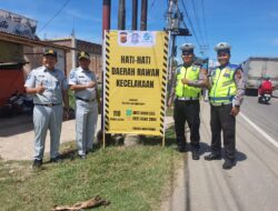 Satlantas Polres Aceh Utara Tambah Rambu Lalulintas di Kawasan Rawan