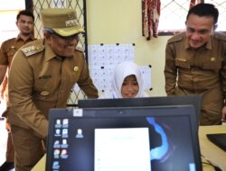 Pj Bupati di Dampingi Kadisdikbud Tinjau ANBK SMP di Aceh Utara