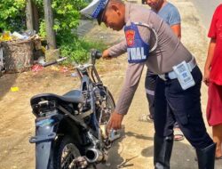 Dirlantas Polda Aceh Tangka 121 Sepeda Motor Pakai Knalpot Brong