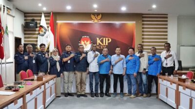 Sahuti Edaran Mendagri untuk Pilkada Damai, Pengurus PWI Aceh Audiensi ke KIP