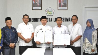 Pemko Lhokseumawe dan Bulog Teken Kerjasama Untuk Jamin Ketersediaan Pangan