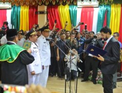 Sayuti Abubakar dan Husaini Resmi Dilantik sebagai Wali Kota dan Wakil Wali Kota Lhokseumawe