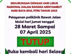 Selama Libur Lebaran, Pelayanan Poliklinik RSUD Cut Meutia Tutup