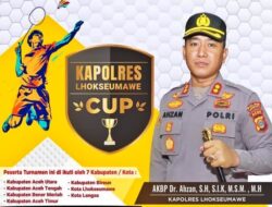 HUT Bhayangkara Ke-79, Polres Lhokseumawe Gelar Turnamen Badminton