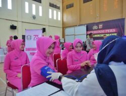 HUT Bhayangkara Ke -79, Polres Lhokseumawe Gelar Donor Darah