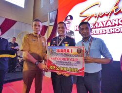 Wakapolres Lhokseumawe Kompol Salmidin Raih Juara Turnamen Tenis Kapolres Cup 2025