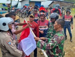 Muspika Dewantara dan Banda Baro Berkolaborasi dengan Tim Trail Bastara Bagikan 100 Bendera Merah Putih