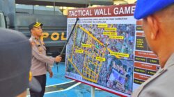 Polres Lhokseumawe Gelar Simulasi Sispamkota dan Tactical Wall Game
