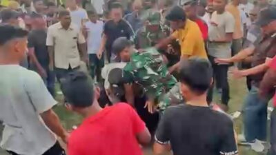 Ricuh Berimbas Pemukulan Wartawan oleh Oknum TNI di Lapangan Bumigas Aceh Utara