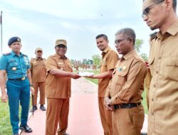 Pj Bupati Aceh Utara Launching Gerakan Pembagian 10 Juta Bendera Merah Putih