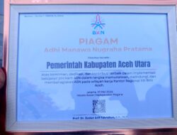 Pemkab Aceh Utara Raih Penghargaan Adhi Manawa Nugraha Pratama dari BKN