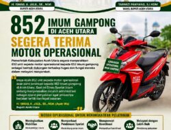 852 Imum Gampong di Aceh Utara Segera Terima Motor Operasional